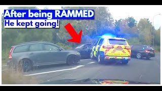 Police RAM Fleeing Driver Before He Drives WRONG WAY Along Motorway!