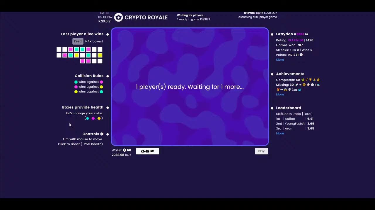 Crypto Royale Ranked, Private Games and Giveaways (Free Crypto)