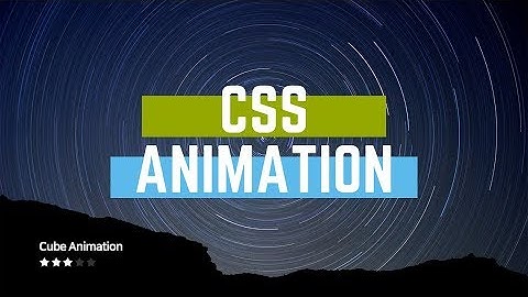 CSS Animation - Cube 웹퍼블리셔 | 웹디자이너 | 웹스토리보이