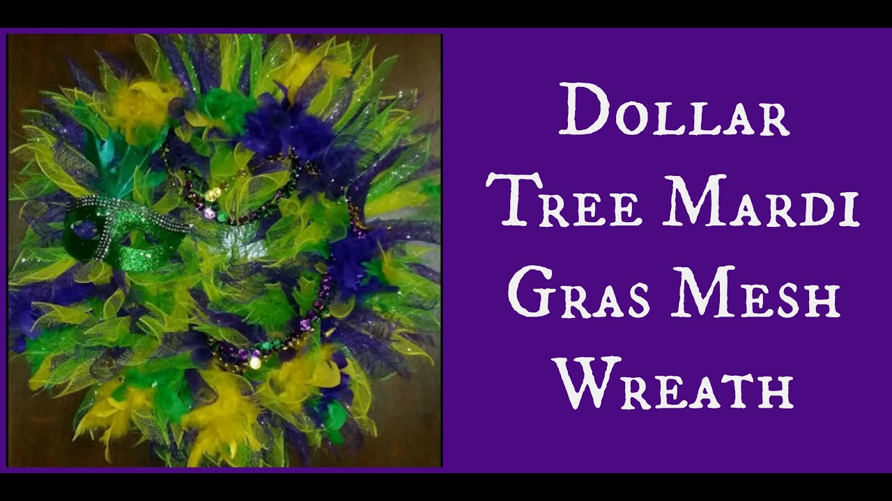 Homemade Mardi Gras Wreath ⋆ Dollar Crafter