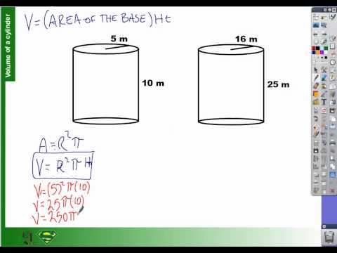 How to find the volume of a cylinder