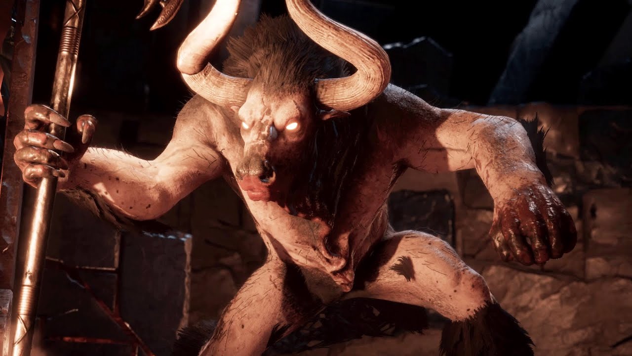 Assassin's Creed Odyssey - Minotaur Boss Fight ( Secret Boss Battle ) - 