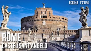 Castel Sant'Angelo (The Mausoleum of Hadrian), Rome    Italy [4K HDR] Walking Tour