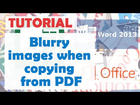 How to Fix Blurry Images When Copying From Pdf Document