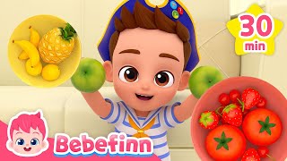 🍎🍕 Food Songs | Play for Kids Eating | Bebefinn Nursery Rhymes Compilation