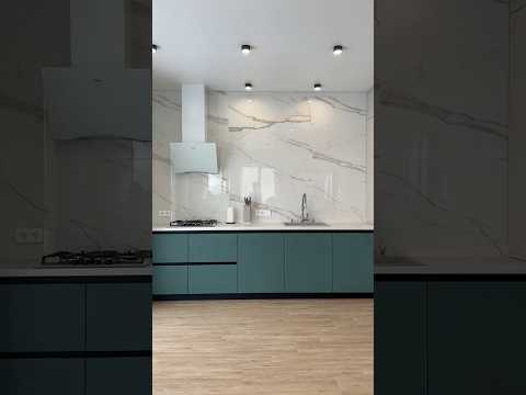 Кухня без верхних шкафов из МДФ в эмали матовой. #кухниназаказ #кухнивладимир#кухнимосква #кухня