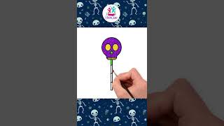 Espeluznante Caramelo de Esqueleto - Aprende a Dibujar con Chiki Arte #shorts #chikiarte