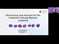 Discovering new avenues for the treatment of acute myeloid leukemia