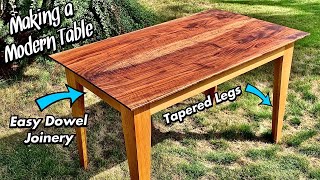 Modern Table with Dowel Joinery