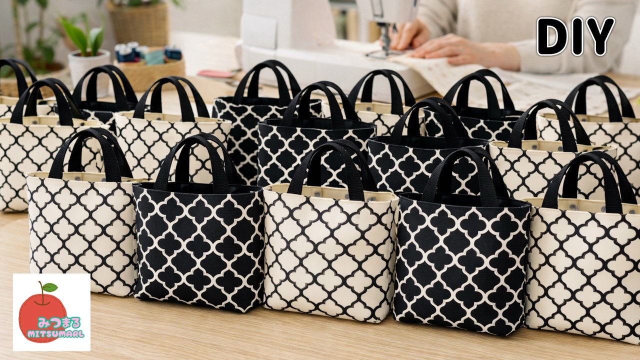 １０分で完成！…信じられないほど超簡単なトートバッグ！too easy