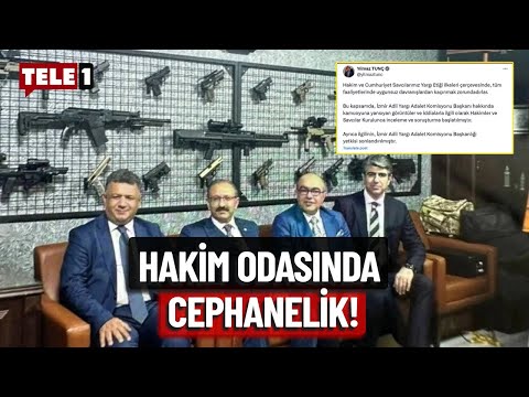 Hakim odasında 'cephanelik' görüntüleri hakkında HSK soruşturma başlattı!