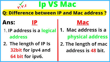 difference between IP and MAC address | IP address VS MAC address in URDU/Hindi