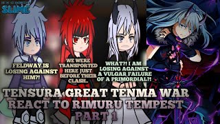 Tensura Great Tenma War React to Rimuru Tempest Part 1