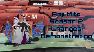 Anji Mito: Guilty Gear Strive Season 2 changes demonstration.