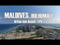 MALDIVES, Hulhumale, Urban isle beach, FPV ,GOPRO, 4K