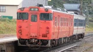 列車番号827D＆826D　普通列車　羽越本線（府屋駅）　60P