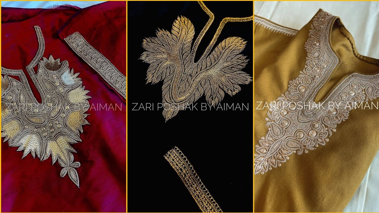 Kashmiri Traditional Hand Tilla Work Pheran 🍁 || Tilla Work Designs 2025 😍