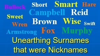 Unearthing Surnames that were Nicknames