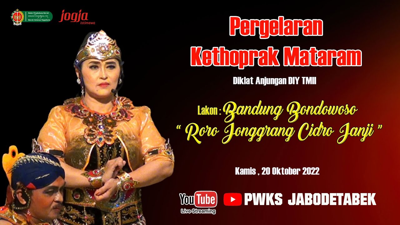 KETHOPRAK MATARAM DIKLAT ANJUNGAN DIY TMII | LAKON BANDUNG BONDOWOSO 