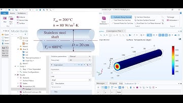 Cooling of a Long Stainless Steel  Cylindrical Shaft: Transient Haet Transfer Simulation in COMSOL