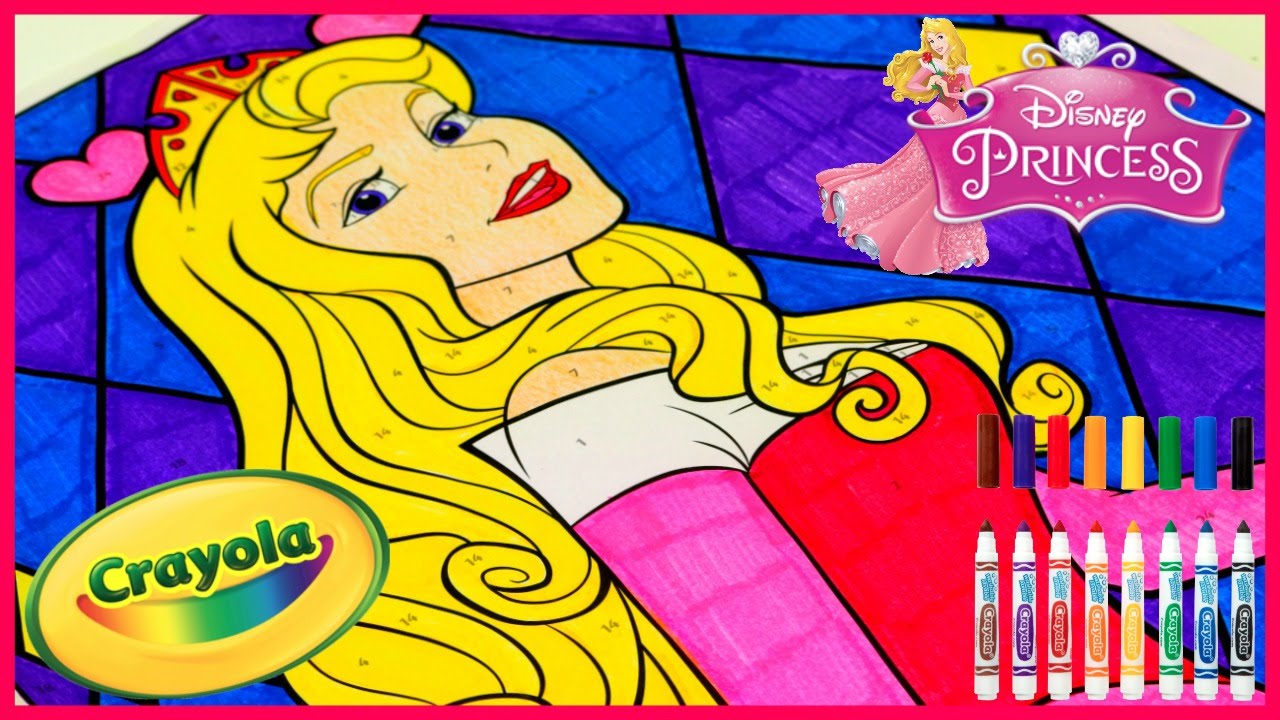 Princess AURORA - SLEEPING BEAUTY - Crayola GIANT COLOR BY ...