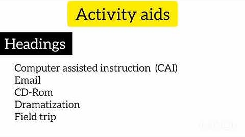 Activity aids unit 5 course code 8623