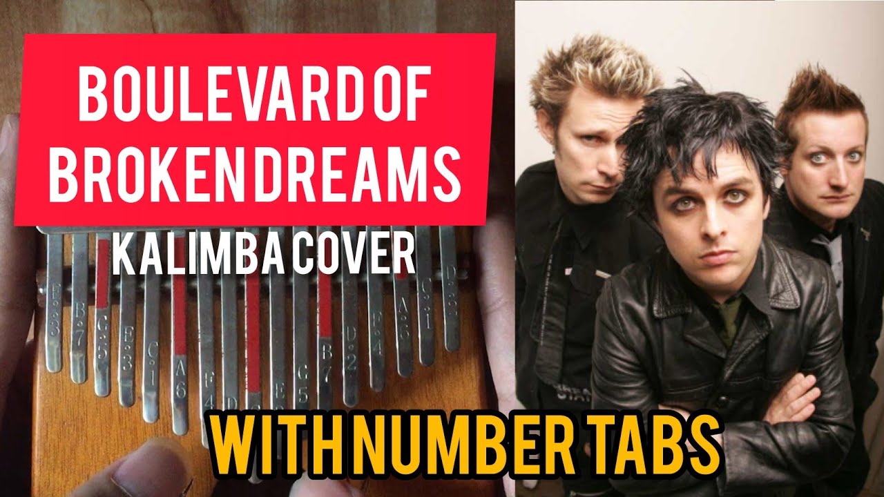 Boulevard Of Broken Dreams Greenday Kalimba Tabs Letter Number Notes Tutorial Kalimbatabs Net