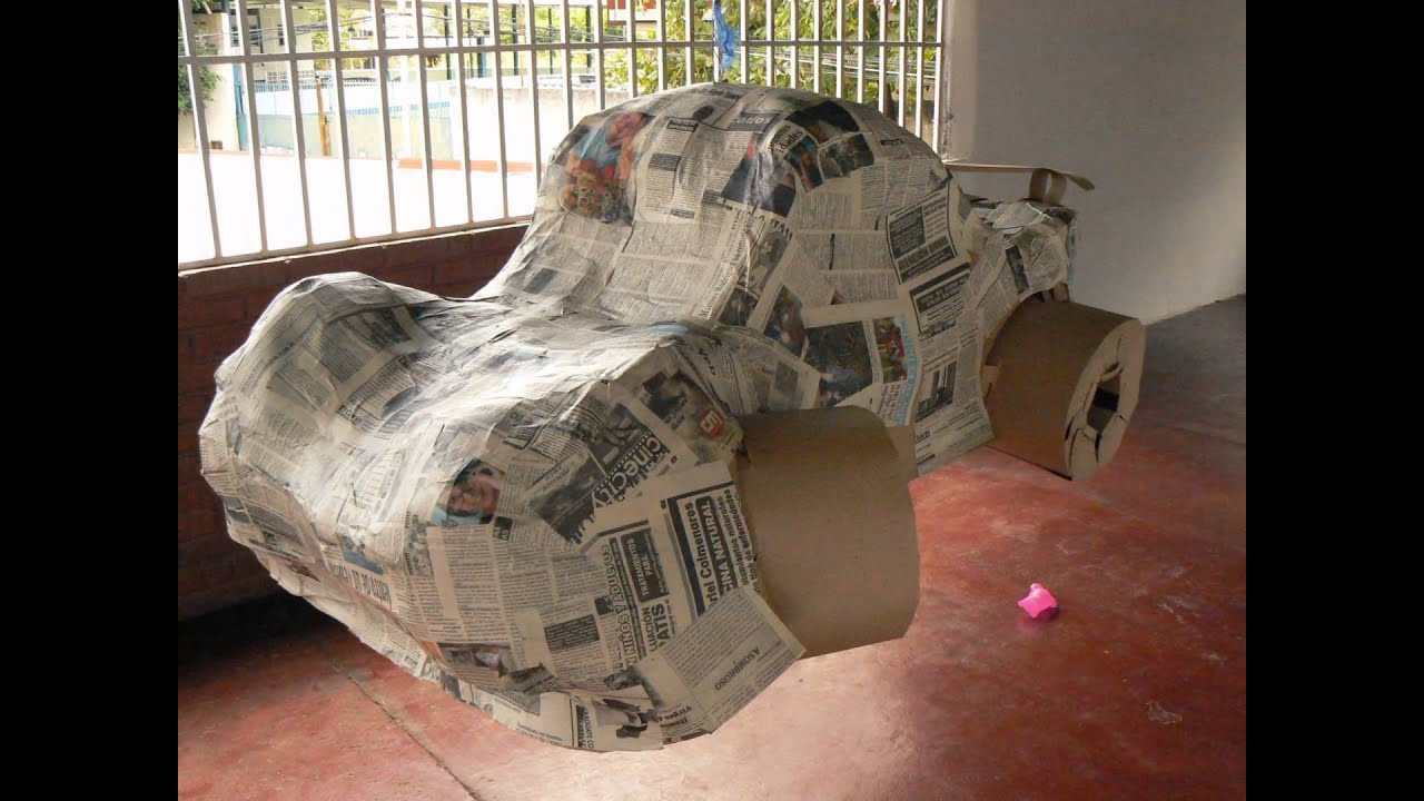 carro de cartón la estructura #autodecarton #carrodecarton #piñata #p