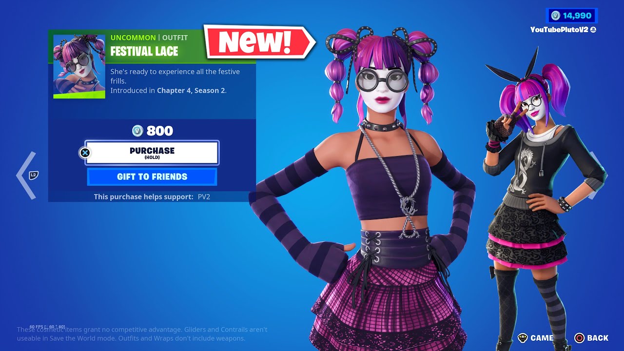 Fortnite Item Shop NEW FESTIVAL LACE 🤮 💀 YouTube