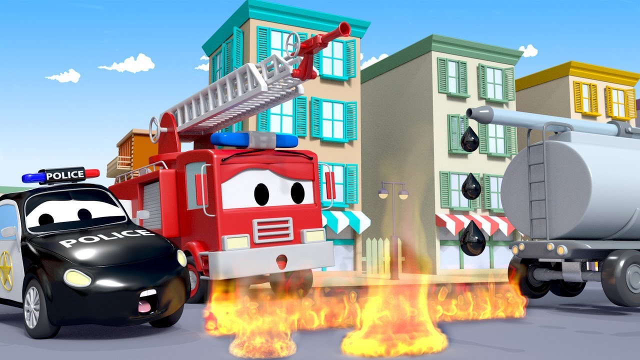 Auto patrouille Nederlands 🚓  Train terreinwagen  🚒 Autostad 🚓 politieauto cartoon voor kinderen