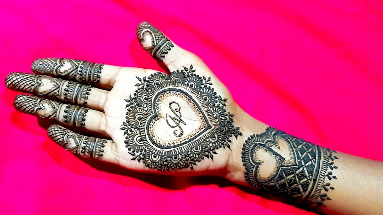 Simple Mandala Mehndi Design for Hands- New heart shape mandala henna ...