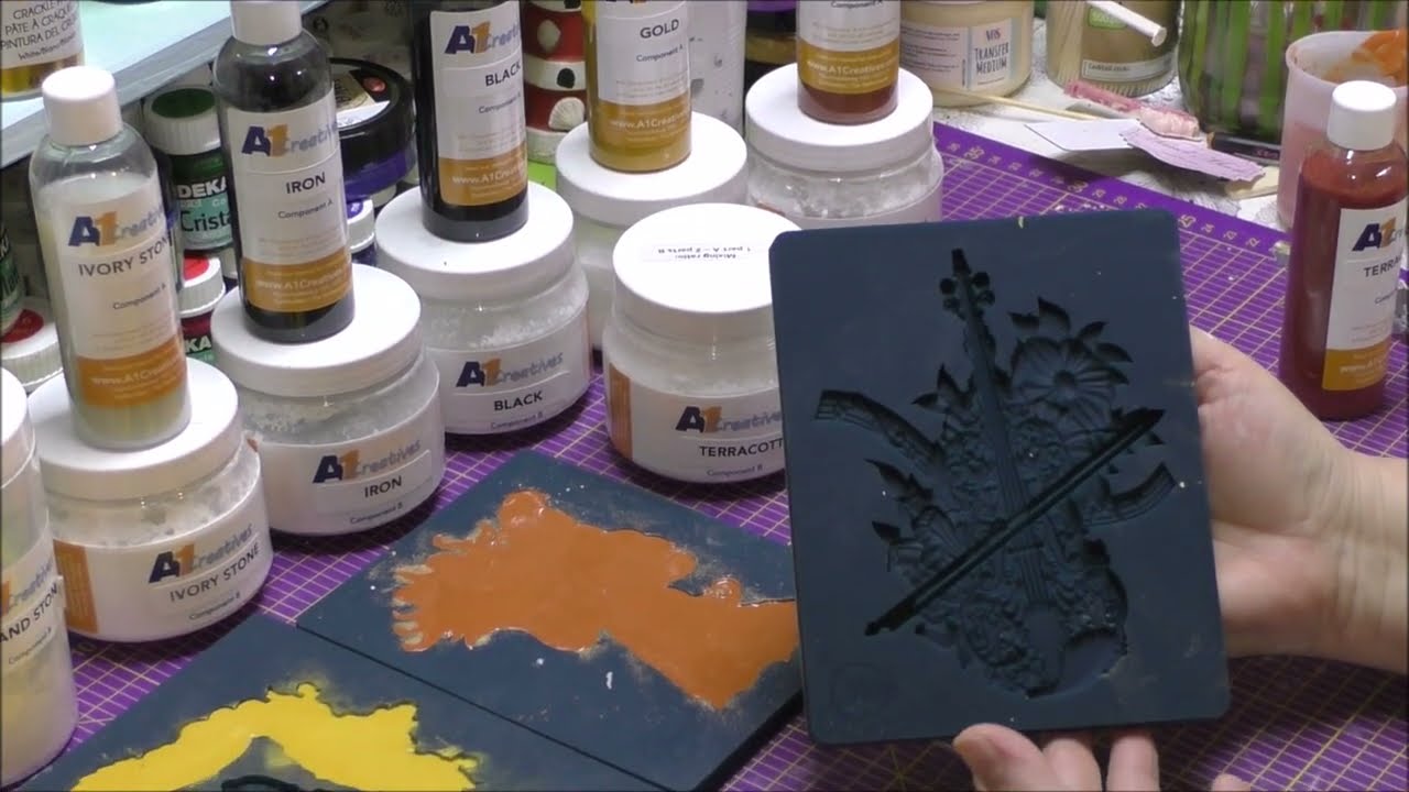 Neues Harz auf Wasserbasis A1 Creatives in Gold ,  Bronze , Terrakotta und Schwarz - einfach edel