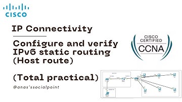 CCNA 39: Configure and verify IPv6 static routing (Host Route)
