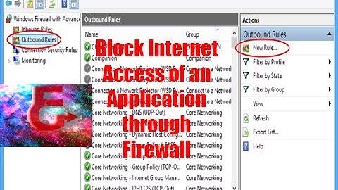 How to Block Internet Access of an Application through Firewall in Windows 10,8,7