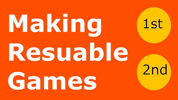 How to make Games Reusable for First Time Game Devs!