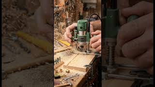 Mini Router Master at Work 🪵⚙️ #OddlySatisfying #WoodworkingProjects #ToolLovers
