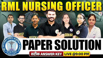RML Nursing Officer Mains Paper 2025 | Full Solved Paper with Answers & Rationale |Mission High #RML