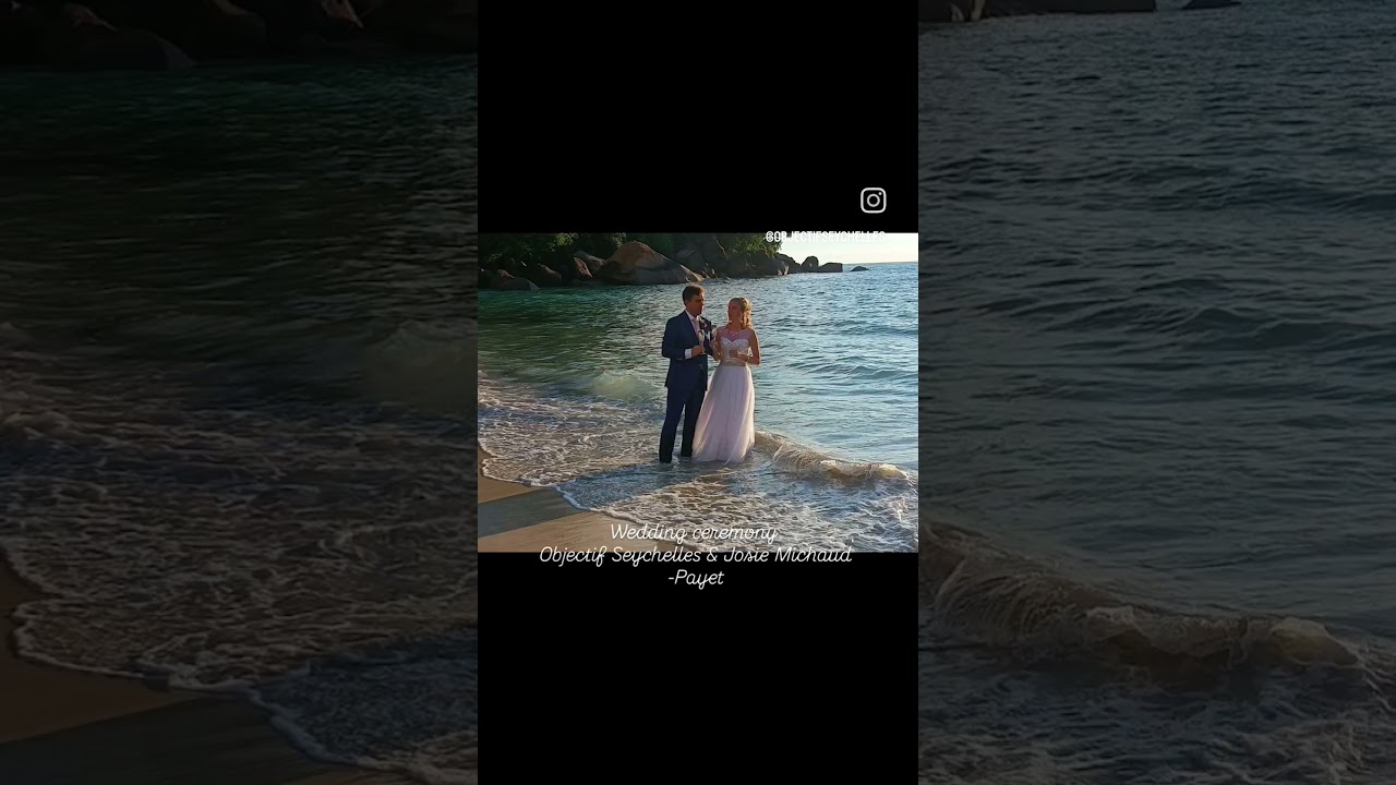 Beach wedding ceremony with Amazing sunset. 