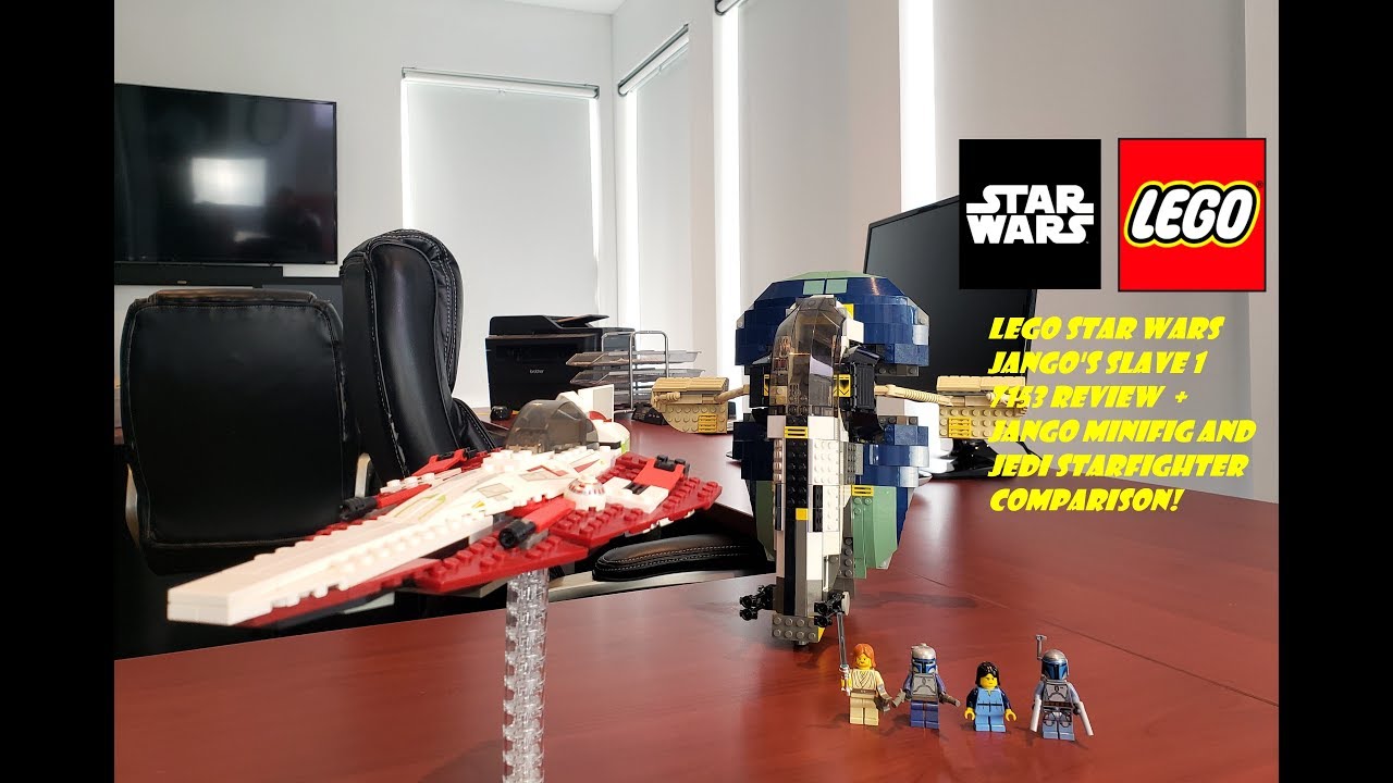 Lego Star Wars Jango S Slave 1 7153 Review Jango Minifig And Jedi Starfighter Comparison