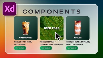COMPONENT STATES & HOVER IN ADOBE XD TUTORIAL | learn how to create advanced components in Adobe XD