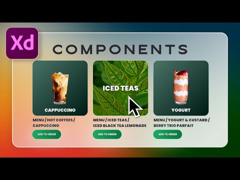 COMPONENT STATES & HOVER IN ADOBE XD TUTORIAL | learn how to create advanced components in Adobe XD
