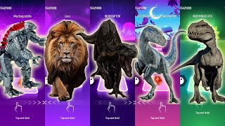 mechagodzilla vs lion vs indoraptor vs velociraptor vs indominus rex