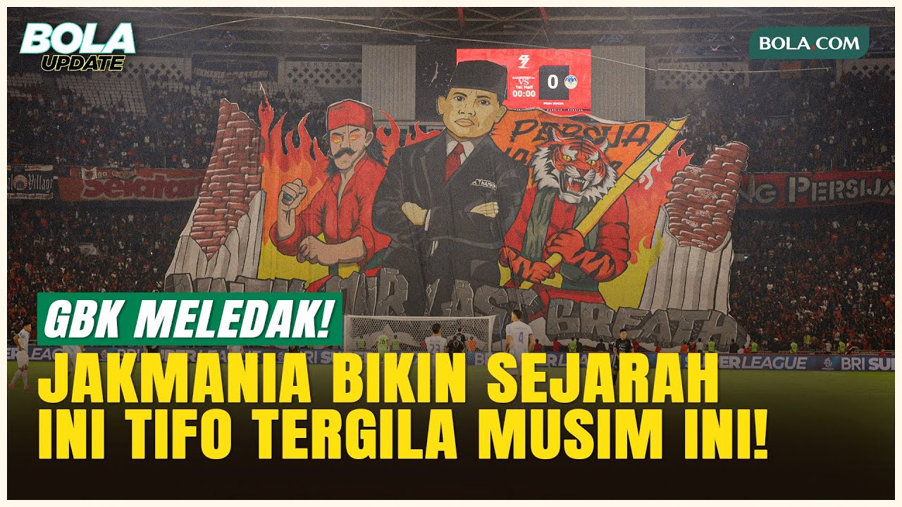 GBK Meledak! 2 Tifo Raksasa Jakmania Rayakan HUT Persija ke-97!
