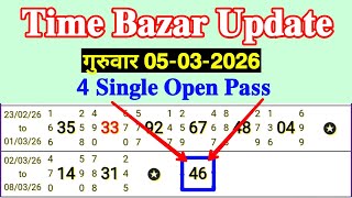 Time Bazar 05/03/2026 Today Fix Game Free OTC Satta Matka VIP Chart Game result Today Fix Pass