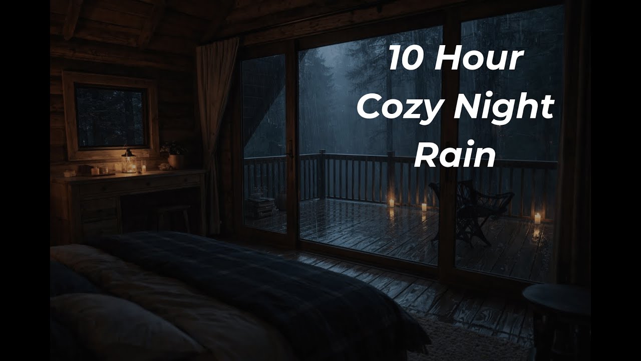 Gentle Night Rain Sounds in a Cozy Forest Bedroom | Deep Sleep & Relaxation