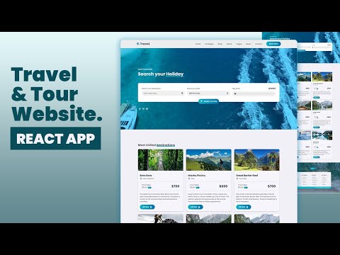 ? Create Travel And Tour Website Using ReactJS | React Project 2022