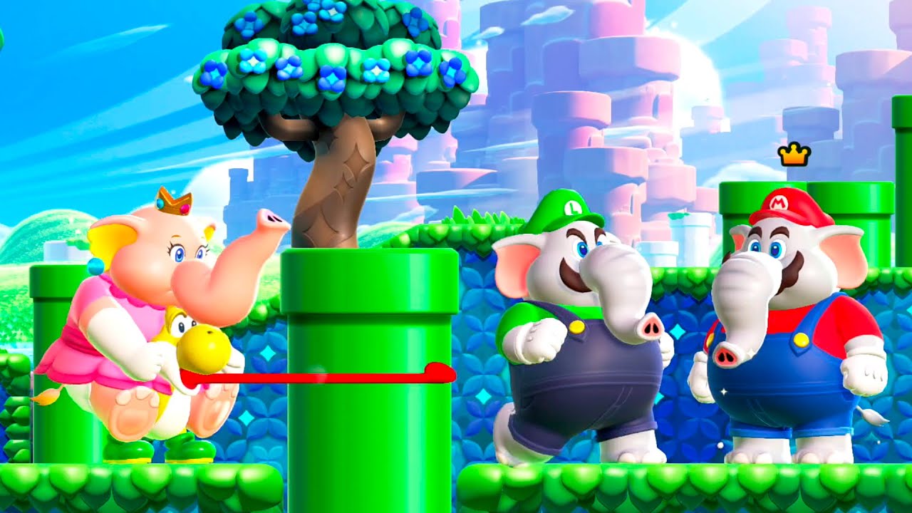 Super Mario Bros. Wonder - 4 Players Co Op Multiplayers World 1