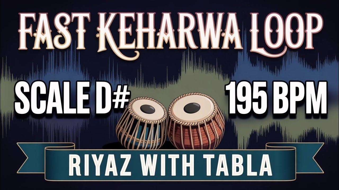 Taal Keherwa Loop | 195 BPM | D# Kali 2 | Bhajans, Songs 