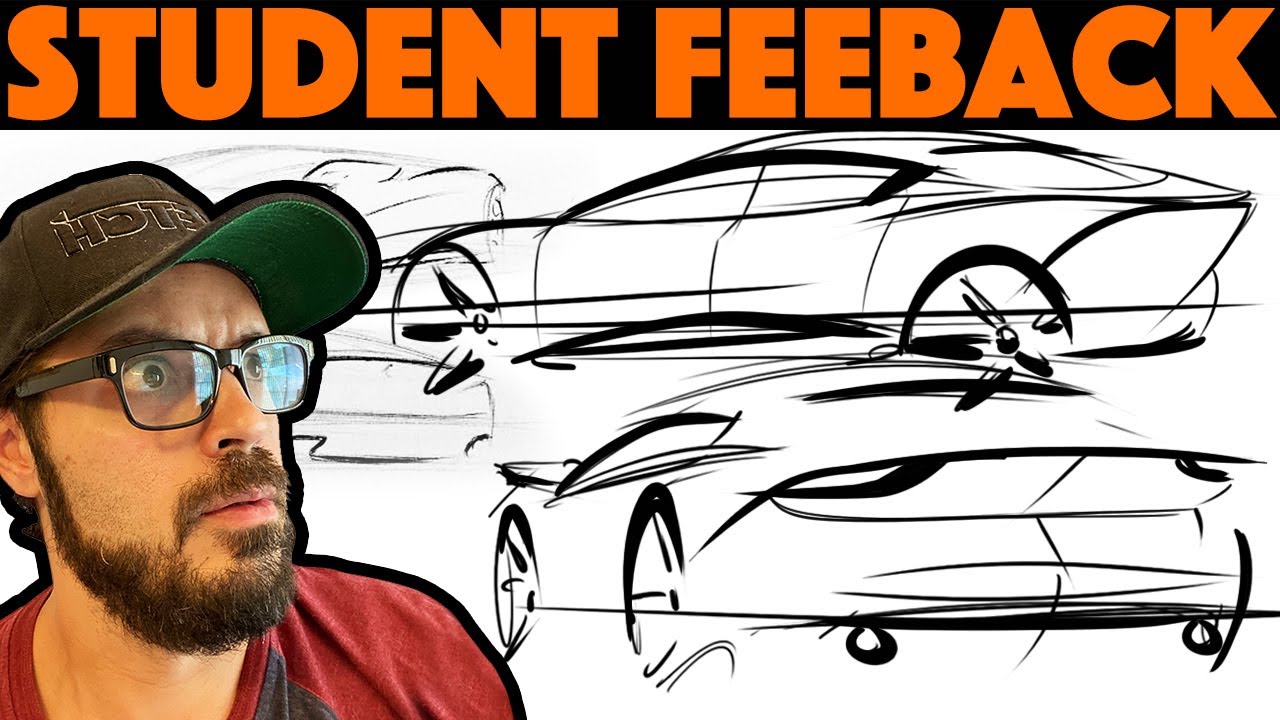 EASY car sketching technique - Perspective view - YouTube