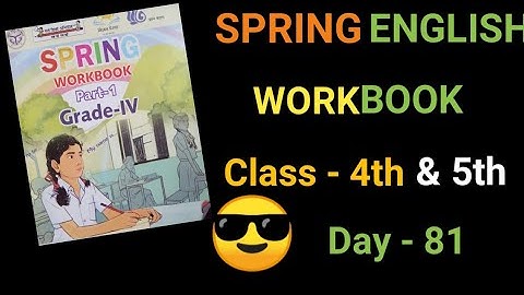 UP.Board Class - 4th & 5th || Spring Workbook || ☺️ Revision , Day - 81